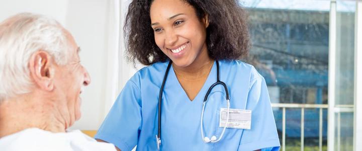 nurse and patient